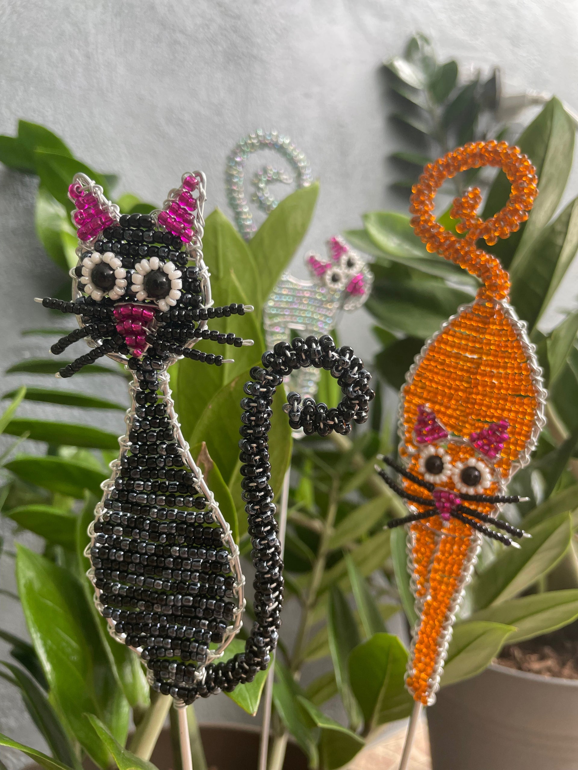 Cat Pot Stake Beadworx by Extol Accessories