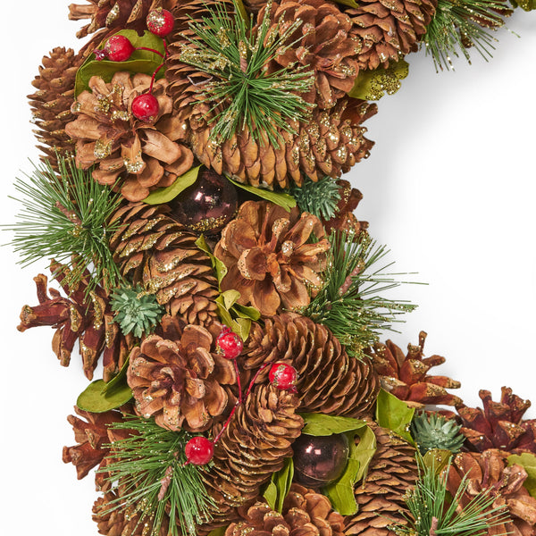 *CLEARANCE SALE* 18.5'' PINE CONE WREATH - Gifts for You 'n Me
