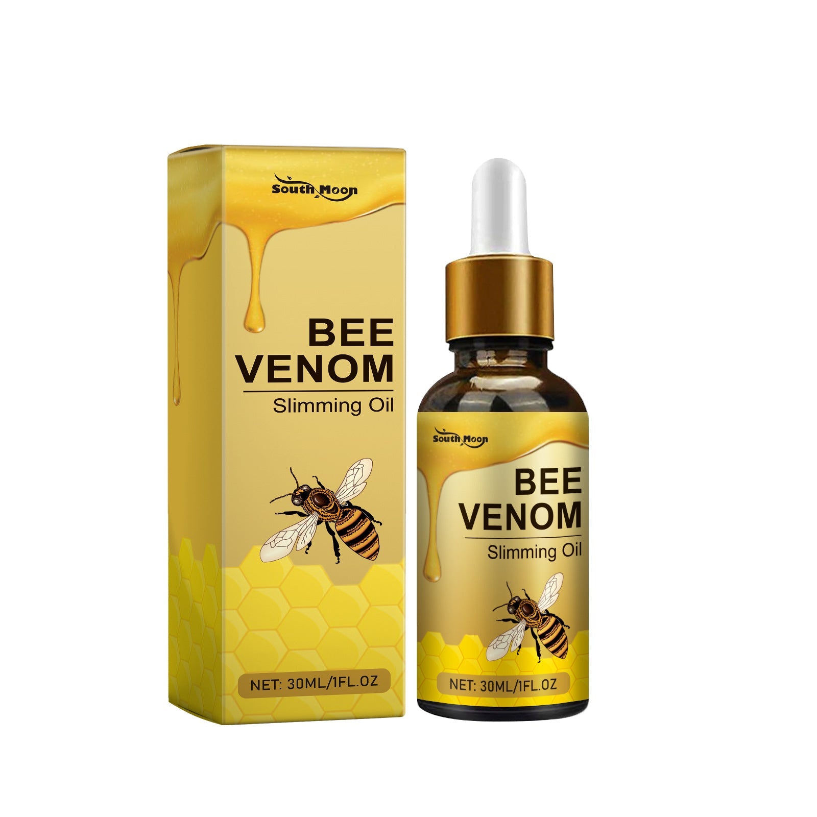 South moon Bee Venom Slimming Oil, Shaping And Firming Skin Curves Figure Slimming Body Shaping Essential Oil