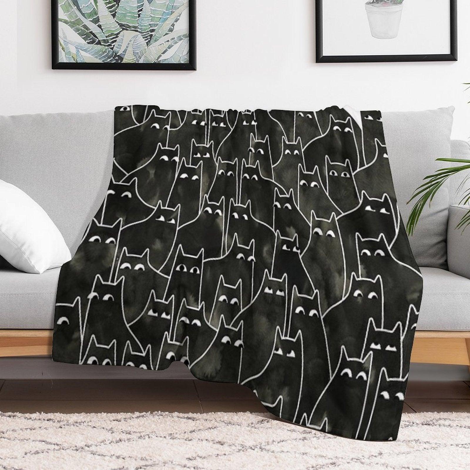 Suspicious Cats Throw Blanket