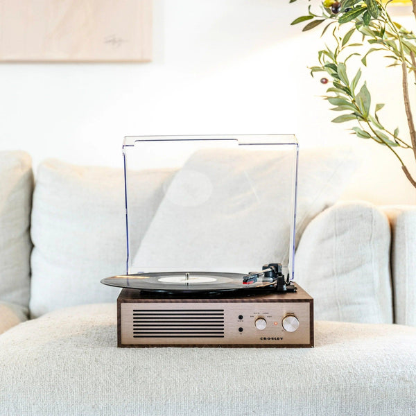 Miles Record Player with Speakers and Wireless Bluetooth - Audio Turntables - Walnut