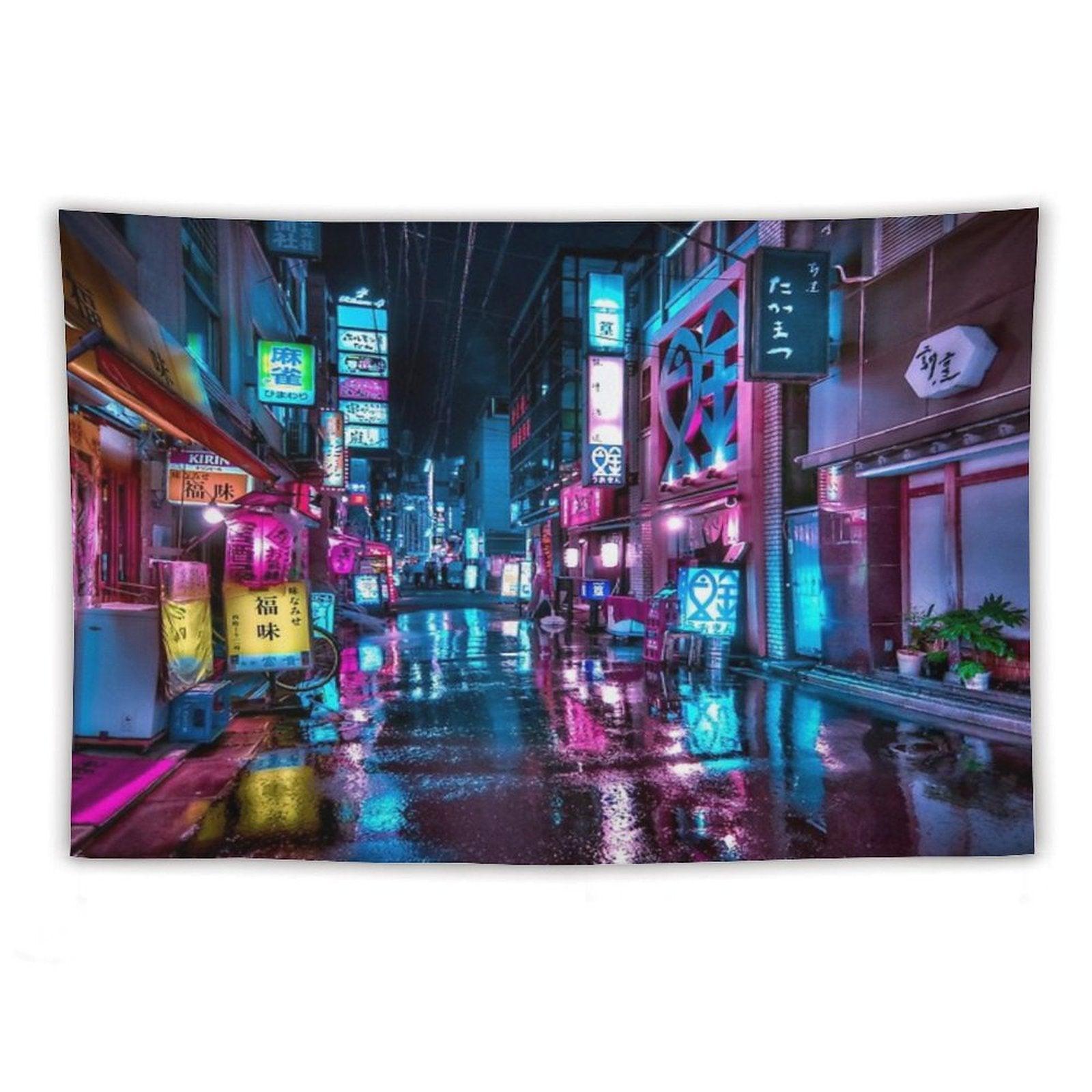 Tokyo at Night - Shimbashi Tapestry