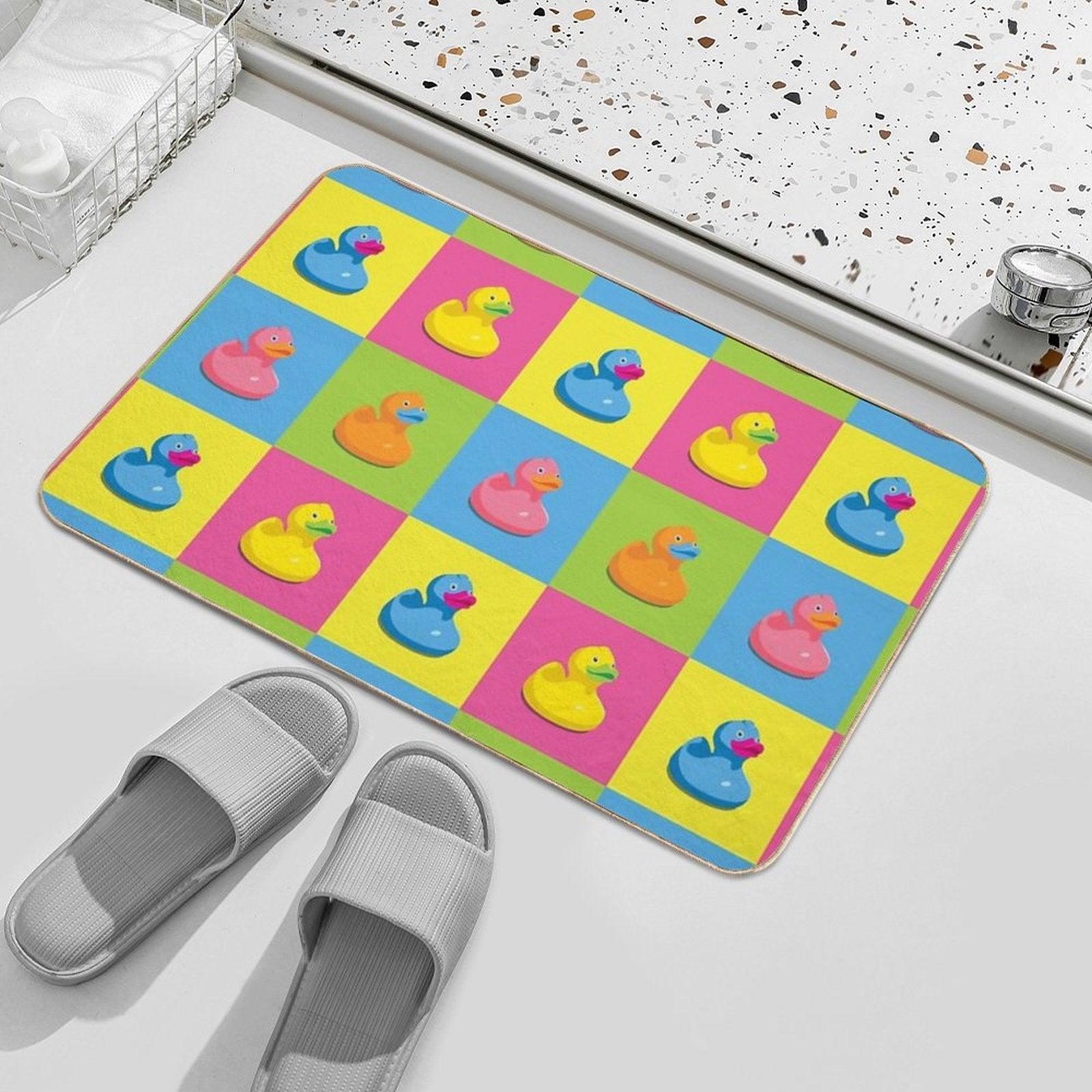 Rubber Duckies Pop Art Bath Mat
