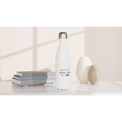 White 12oz Enamel Mug - White 17oz Stainless Steel Water Bottle | Coffee Mugs | Kitchen + Metal