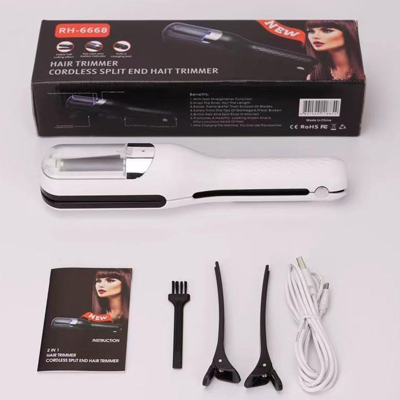 Fully automatic hair clipper, hair splitting and trimming device, multifunctional electric women's 2-in-1 trimming and cutting d