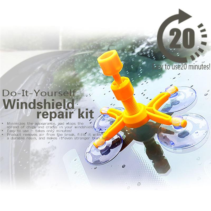 l Car Windshield Repair Tool 1 Set Repair Agent Suction Cup Auto Front Window Repairing Paintless Dent Removal Tools