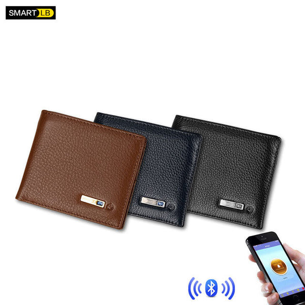 SMARTLB Genuine Leather Wallets High Quantity New Fashion Bifold Card Holders Slim Soft Purse GPS Charging Anti-theft V.I.P Digital Presence