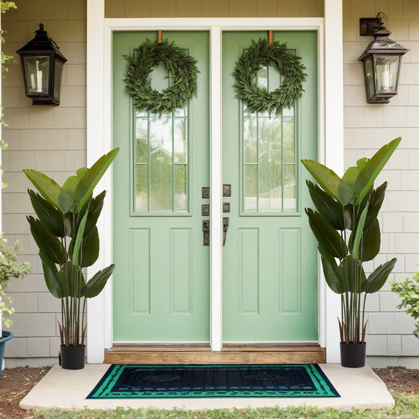 Artificial Bird of Paradise Plant 160cm Tall Faux Tropical Palm Tree Green Plastic Indoor Outdoor Decoration