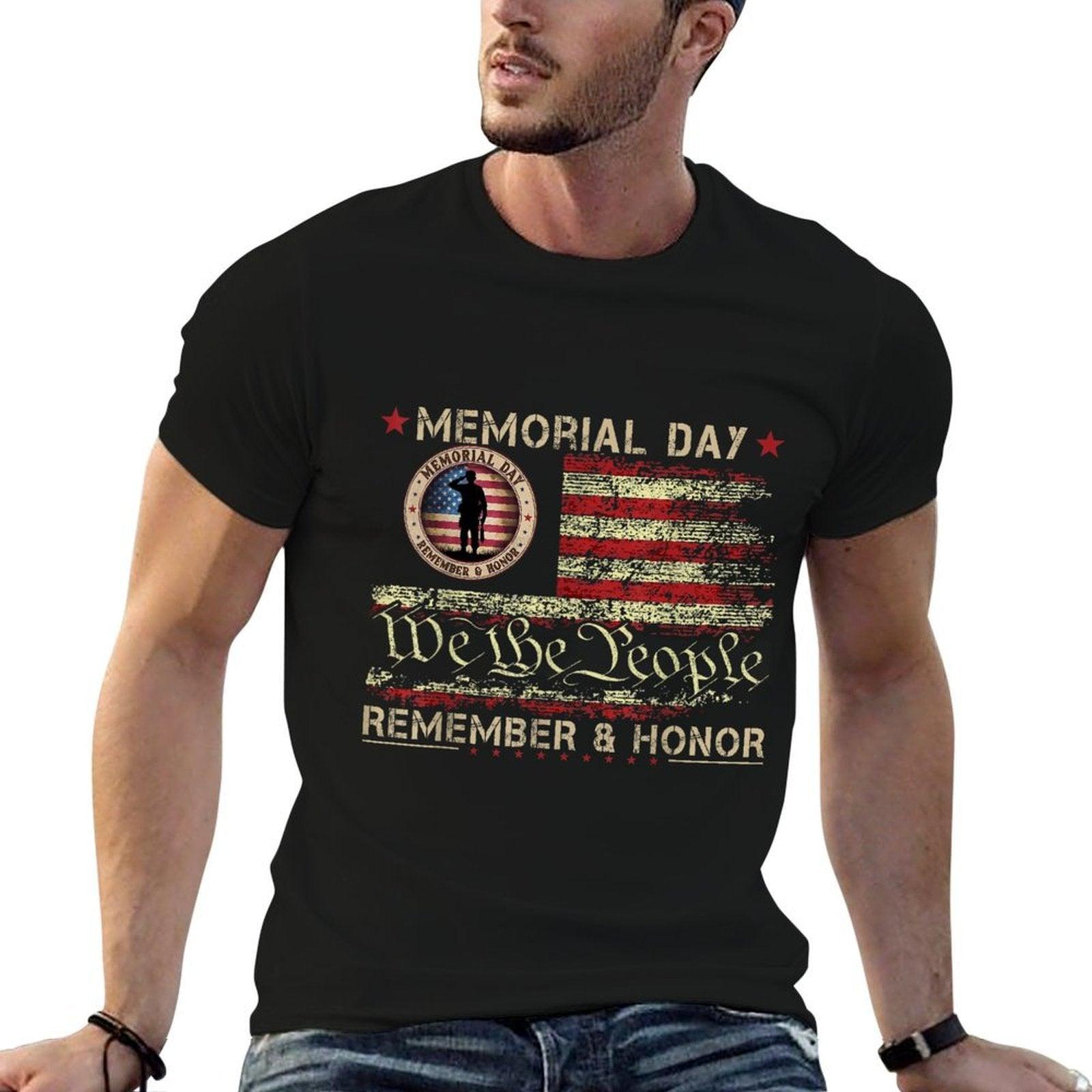 Veterans Day 2025 USA Memorial Day Red Poppy Flower Military Comfortable T-Shirt