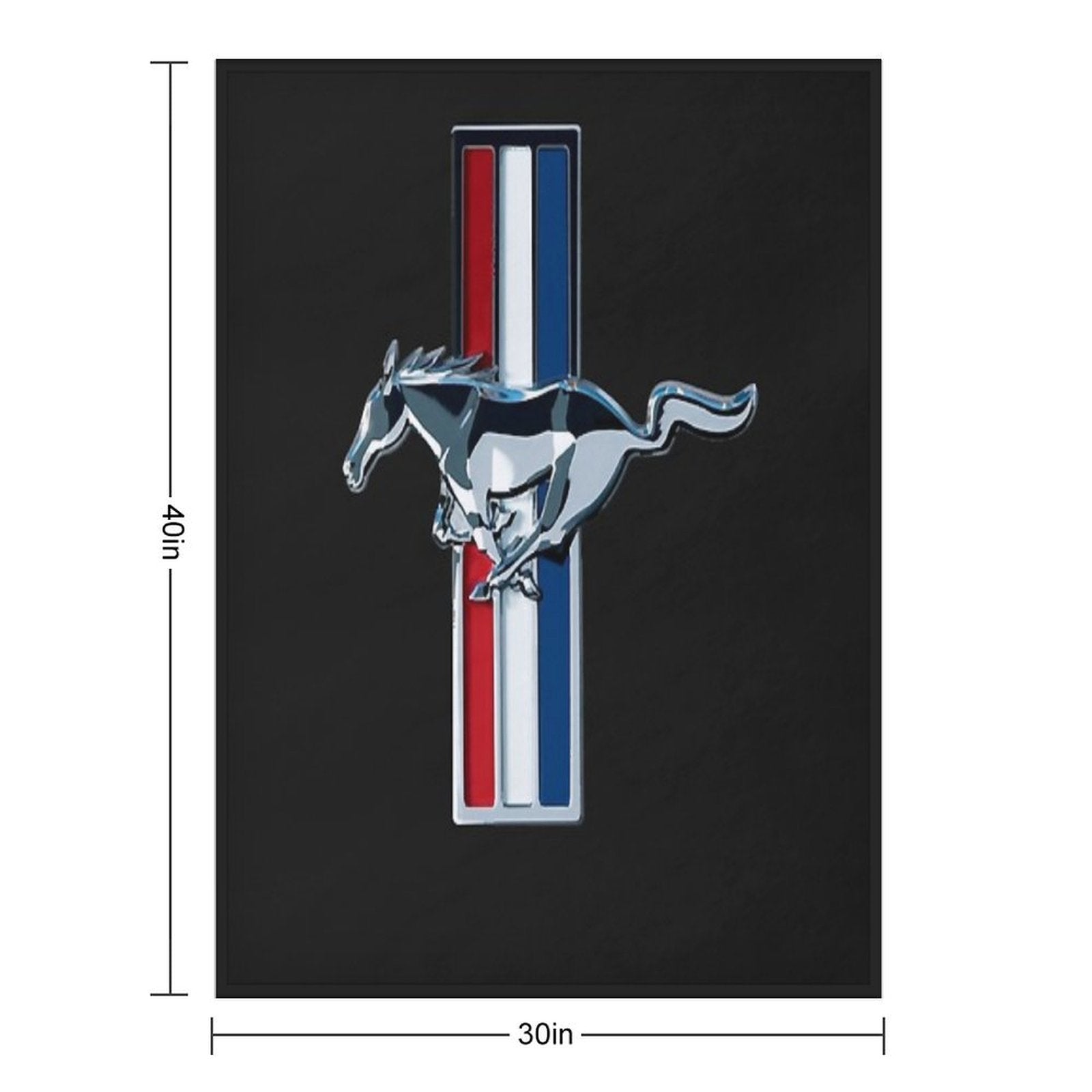 Ford Mustang Logo Machine-washable Throw Blanket