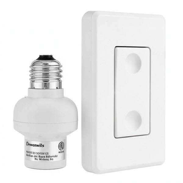 Dewenwils Remote Control Light Lamp Socket E26 E27 Bulb Base Adapter, No Wiring