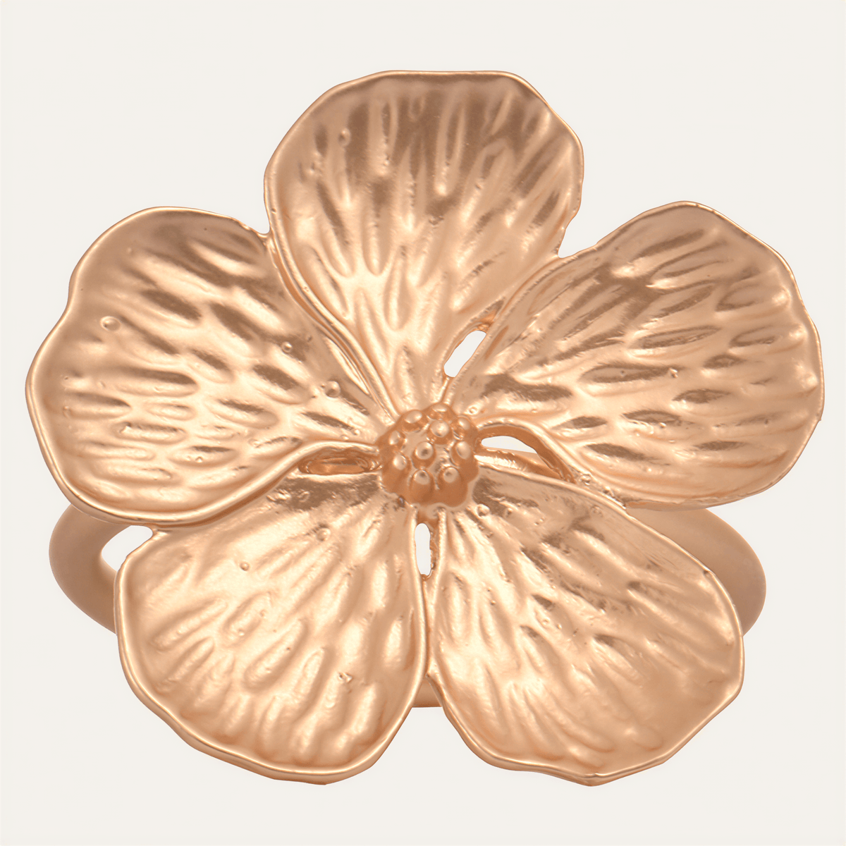 Gold Floral Napkin Rings – Golden Elegance