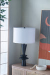 Stylish Black Table Lamp with Aluminum Construction - Black