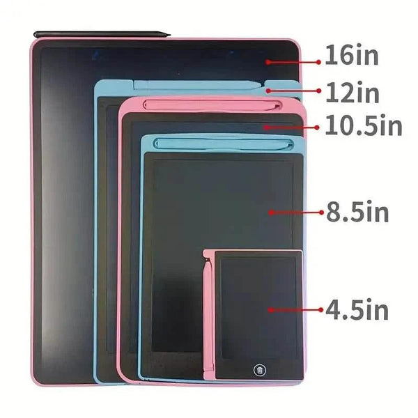 Digital LCD Writing Tablet with Stylus Pen – Reusable Wipeable Dry-Erase Doodle & Drawing Board