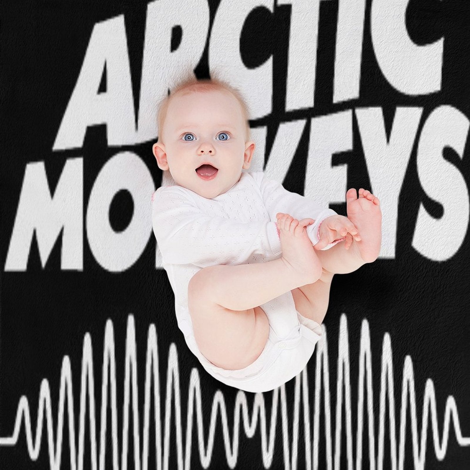 The White Waves of Monkey Easy Care Throw Blanket