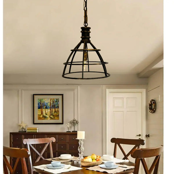 Black Iron Single Pendant