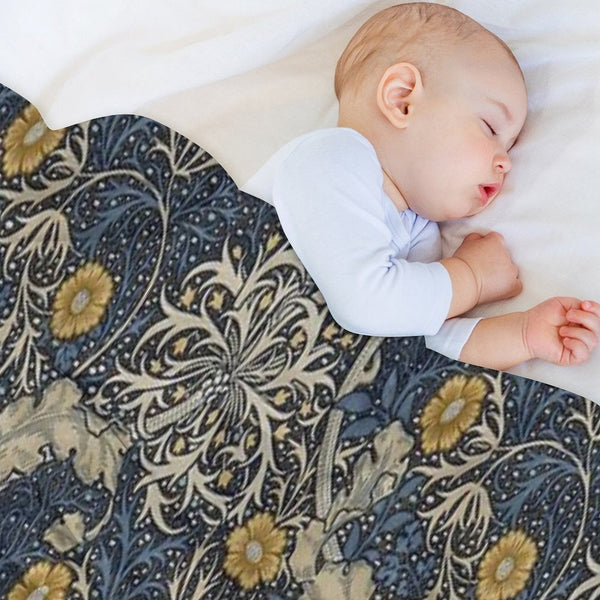William Morris Seaweed Gift-ready Throw Blanket