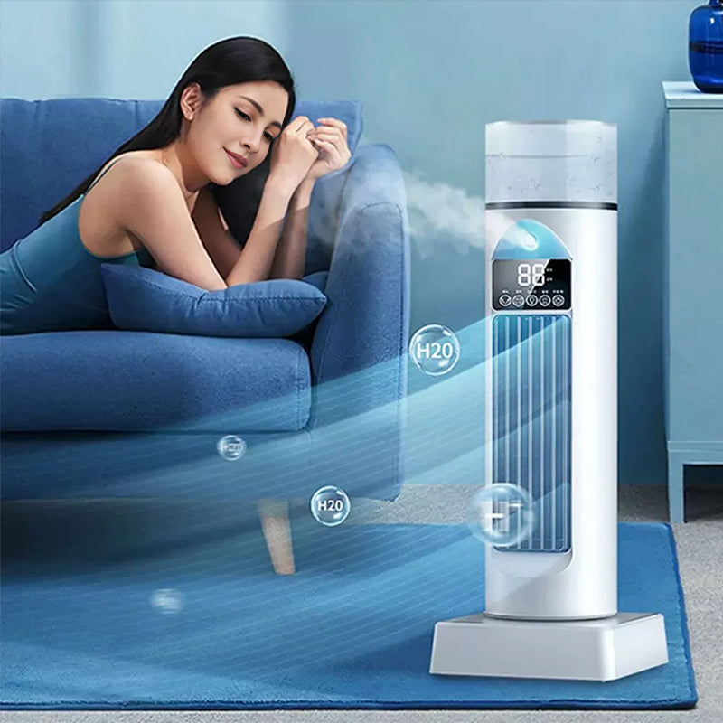 2025 NEW Portable Tower Fan – 6 Wind Speeds, Mist Bladeless, for Bedroom/Living Room/Office