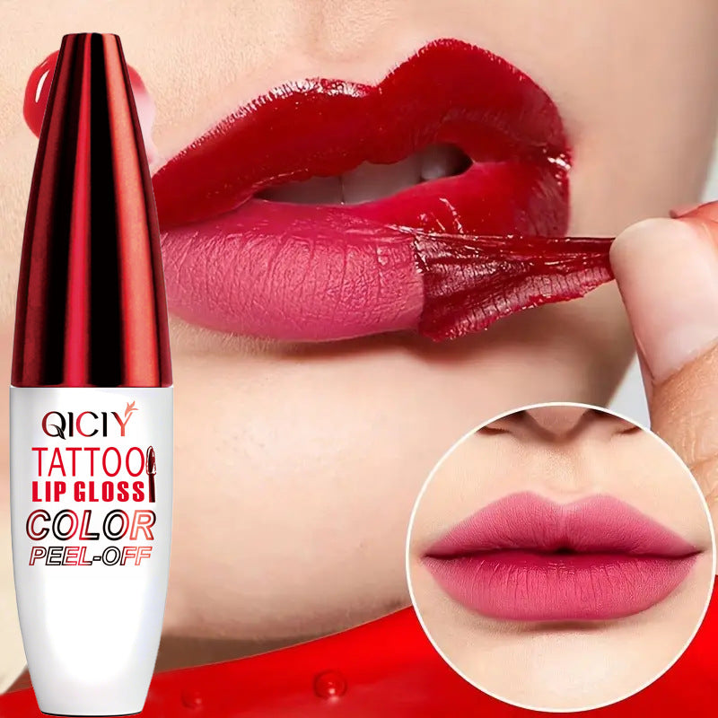 4-color tear off lip gloss is easy to color, moisturizes and lasts for a long time without sticking to the cup tear off lip gloss