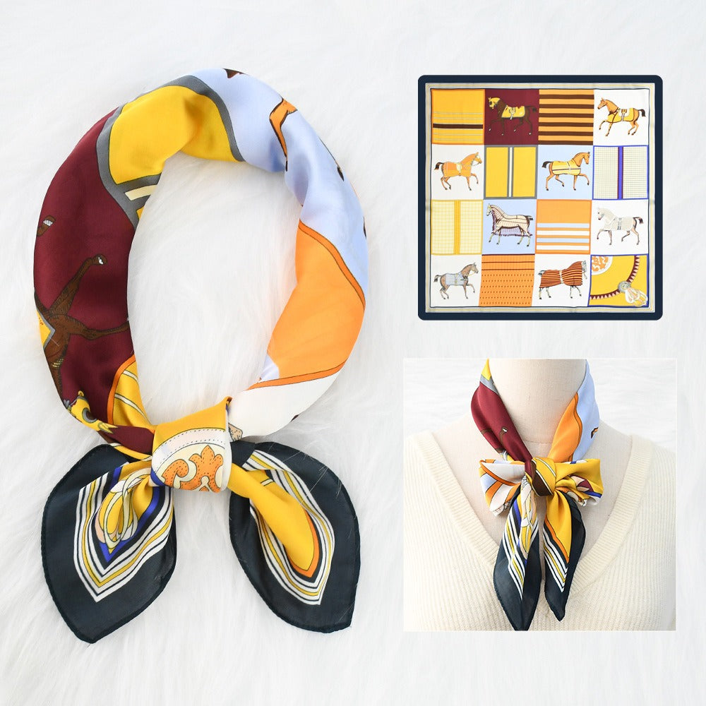 Silk Scarf Women's Sunscreen Beach Imitation Silk Versatile Silk Scarf Neckband