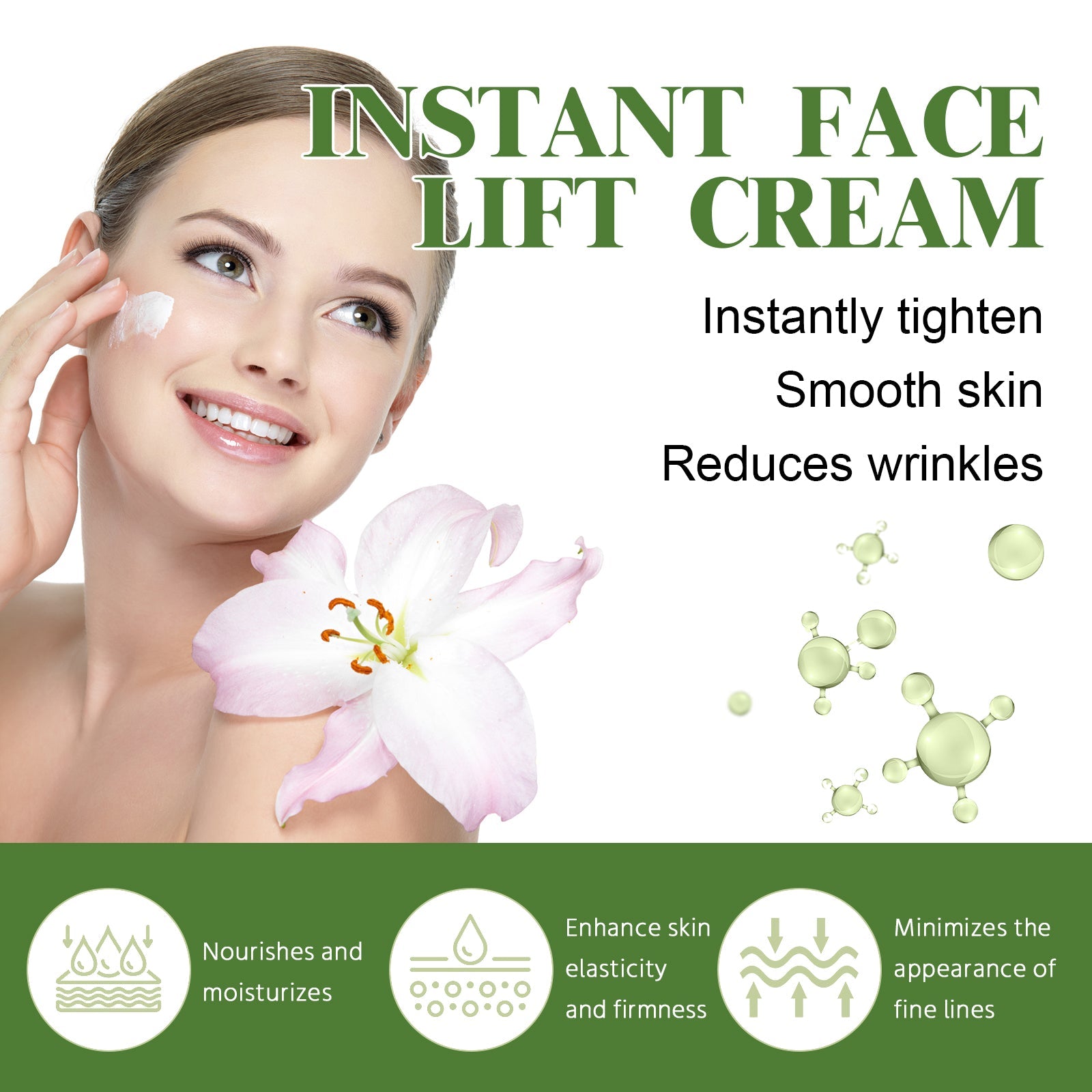 Facial Hyaluronic Acid Cream Deep Hydrating Elastic Moisturizing Skin Facial Skin Moisturizing Firming Cream