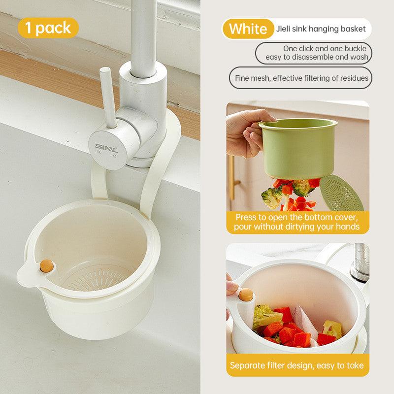 Adjustable Hanging Sink Drain Basket for Kitchen Sink, Food Waste Separator, Filter Basket & Fruit Washing Strainer