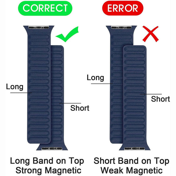 Suitable For iwatch8 Watchband S7 SE 6/5/43 Magnetic Suction New Leather Loopback Chain Apple Watch Wristband