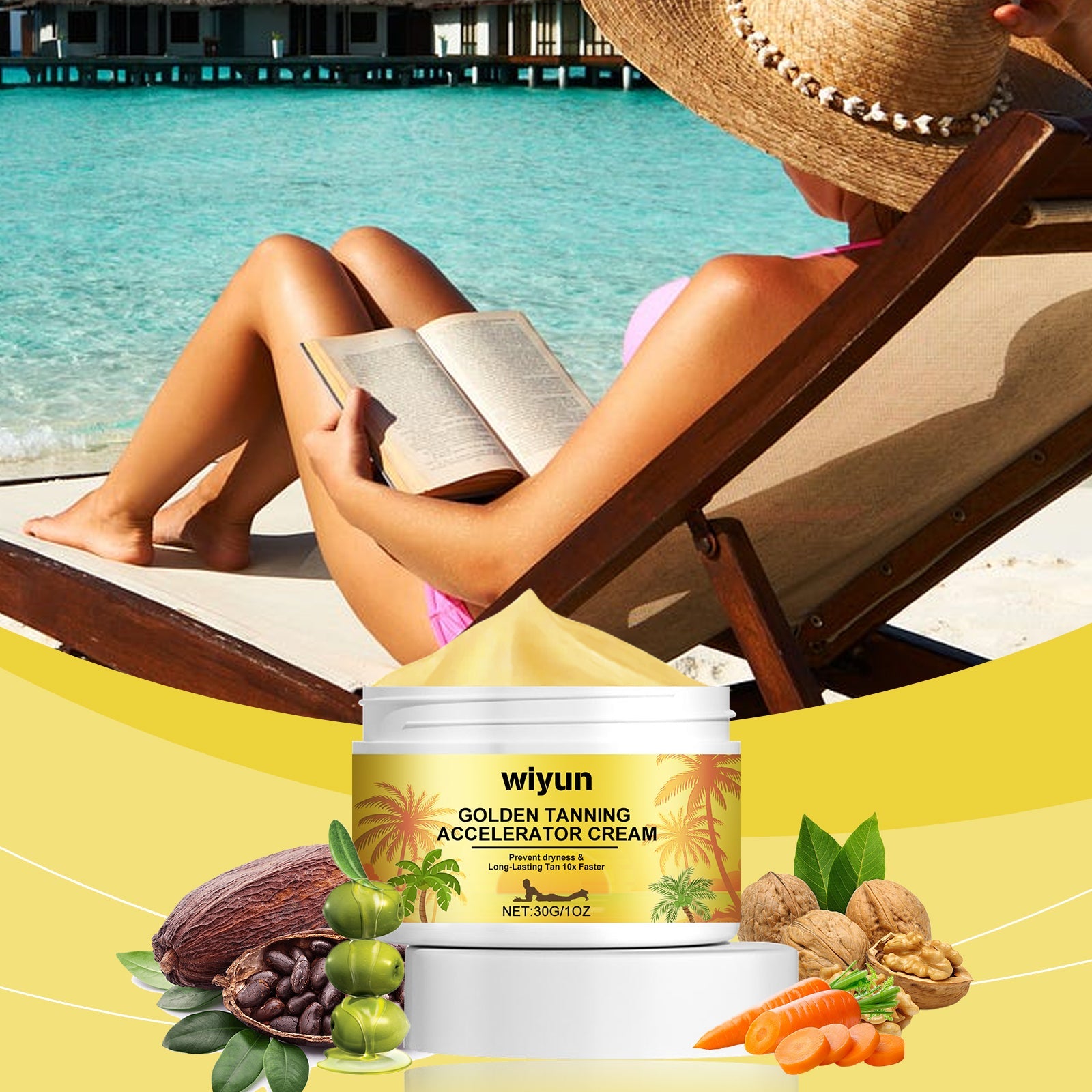 Anti-Tanning Cream For Summer Outdoor Sunbathing To Even Out Skin Tone And Create A Wheat Tan Anti-Tanning Cream