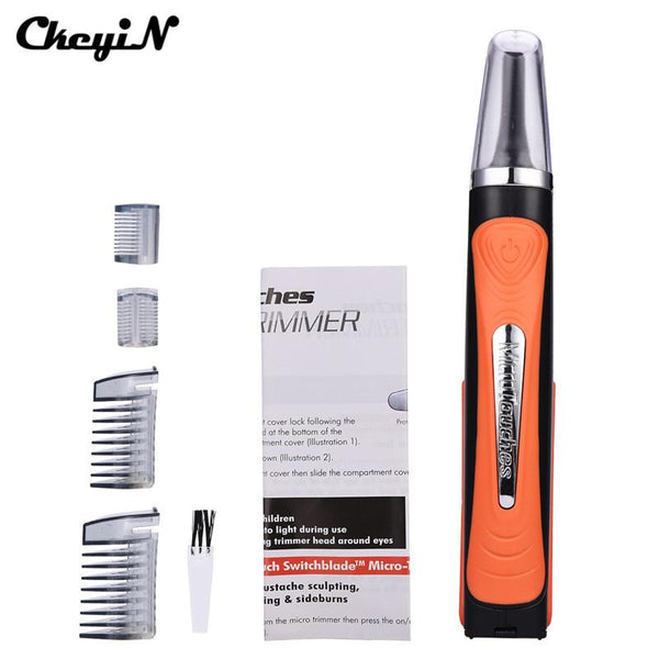 Micro Trimer Hair Cutter Clipper For Men Ear Sideburns Eyebrow with 4 Combs Cleaner Machine Styling Kit