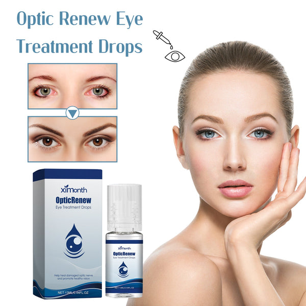 Optic Renew Eye Treatment Drops, Relieves Redness Eyestrain Dry Vision Blurry Eye Care Solution
