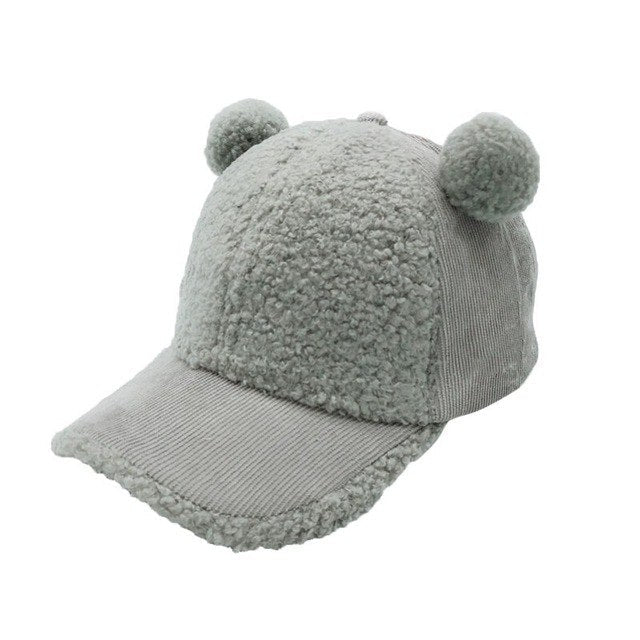 Fashion Baby Baseball Cap Newborn Velvet Hat Fashionable Kids Hats Children Accessories Winter Warm Baby Hat 2-5Y