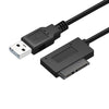 Notebook optical drive cable SATA to USB adapter cable 6+7P SATA to USB 2.0 easy drive cable adapter box - black