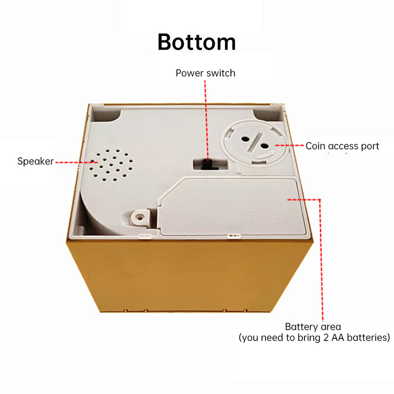 Automated Plastic Coin Bank in Panda/Cat Shape - Electronic Deposit, Savings for Kids, Great Gift