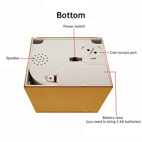 Automated Plastic Coin Bank in Panda/Cat Shape - Electronic Deposit, Savings for Kids, Great Gift