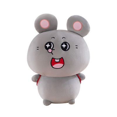 Meiji and Rat Backpack Doll Meiji Mouse Doll Plush Toy Large Cloth Doll Pillow