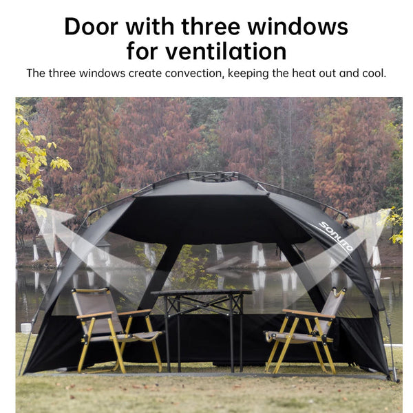Outdoor 3-4 person one-touch quick-set tent, suitable for beach, fishing, family trips, picnics, parks, UV-resistant with sunsha V.I.P Digital Presence