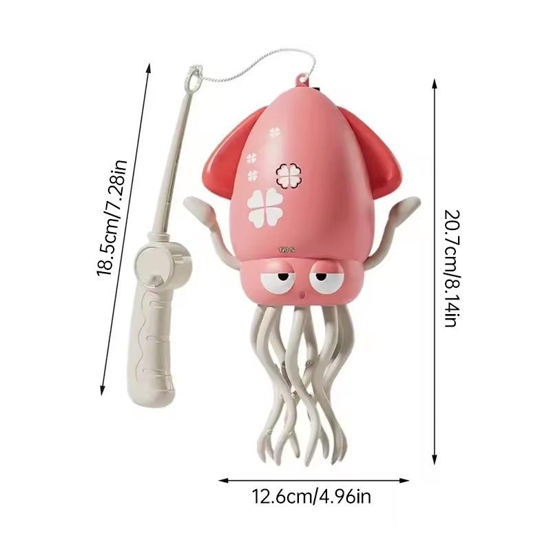 Creative Dancing Squid: auto-sense, obstacle-avoid e-pet with music, lights, rechargeable & interactive gift.