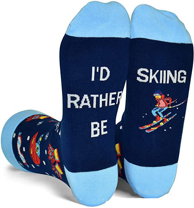 English Letters Socks Outdoor Camping Fishing Mountain Climbing Ski Sports Tube Socks