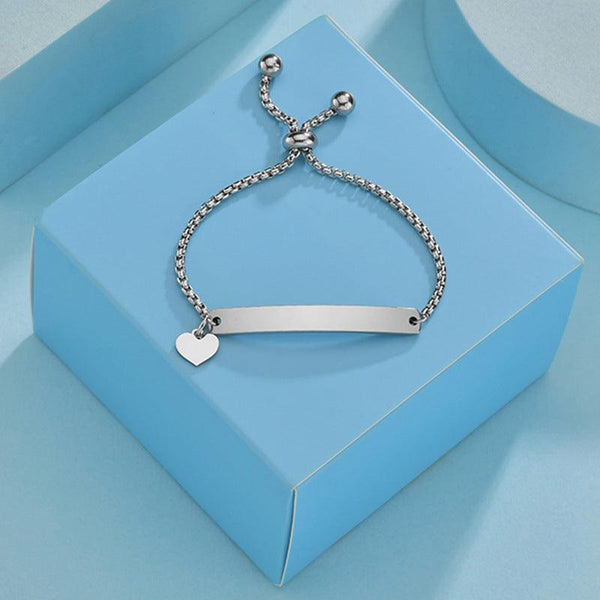 Stainless steel personalized engraved three color curved bracelet simple and personalized women's bracelet