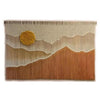 Hand dyed landscape tapestries decorative paintings woven pendants wall carpets - Orange color / Finished product width 80 cm, height 60 cm, pole 90 cm