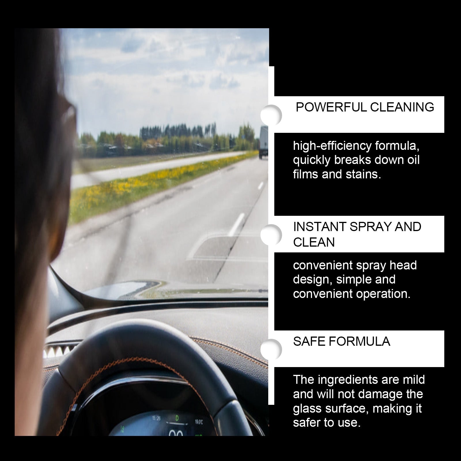 Multifunctional Glass Oil Film Foam Remover Removes Oil Film Glass Water From Front Windshield Cars