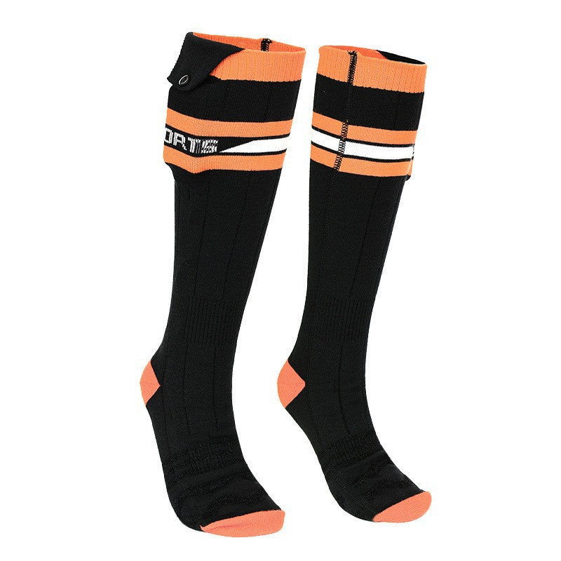 Warm socks for winter, electrically heated socks with USB charging, long tube electric heating socks for skiing, and heated socks for skiing
