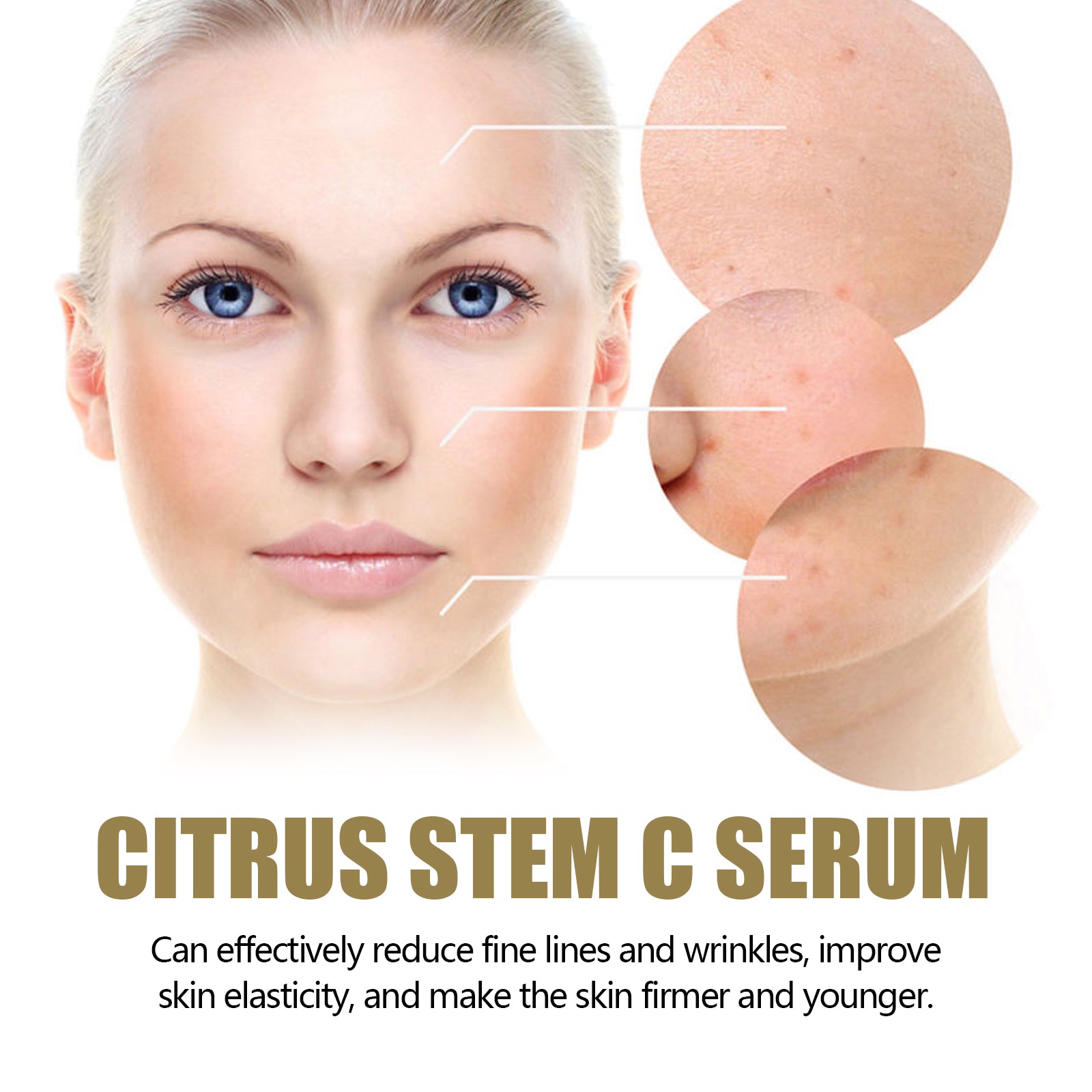 Citrus Stem C Serum, Reduce Wrinkles Improve Skin Elasticity Firming And Lifting Anti-Aging Serum