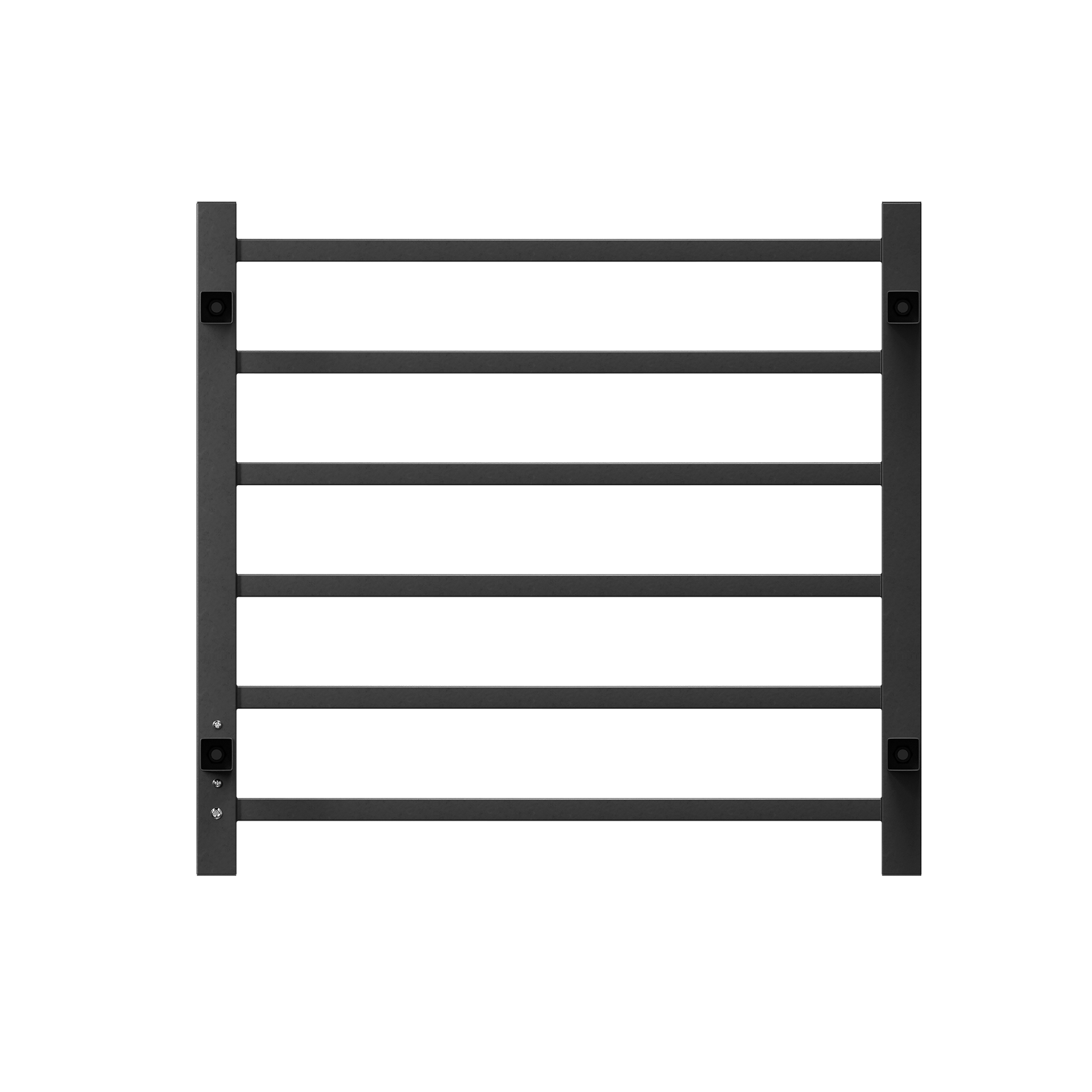 Towel Warmer 6 Bar Electric Heated Towel Rack Wall Mount Plug-in/Bath Towel Heater Matt-Black - Timer