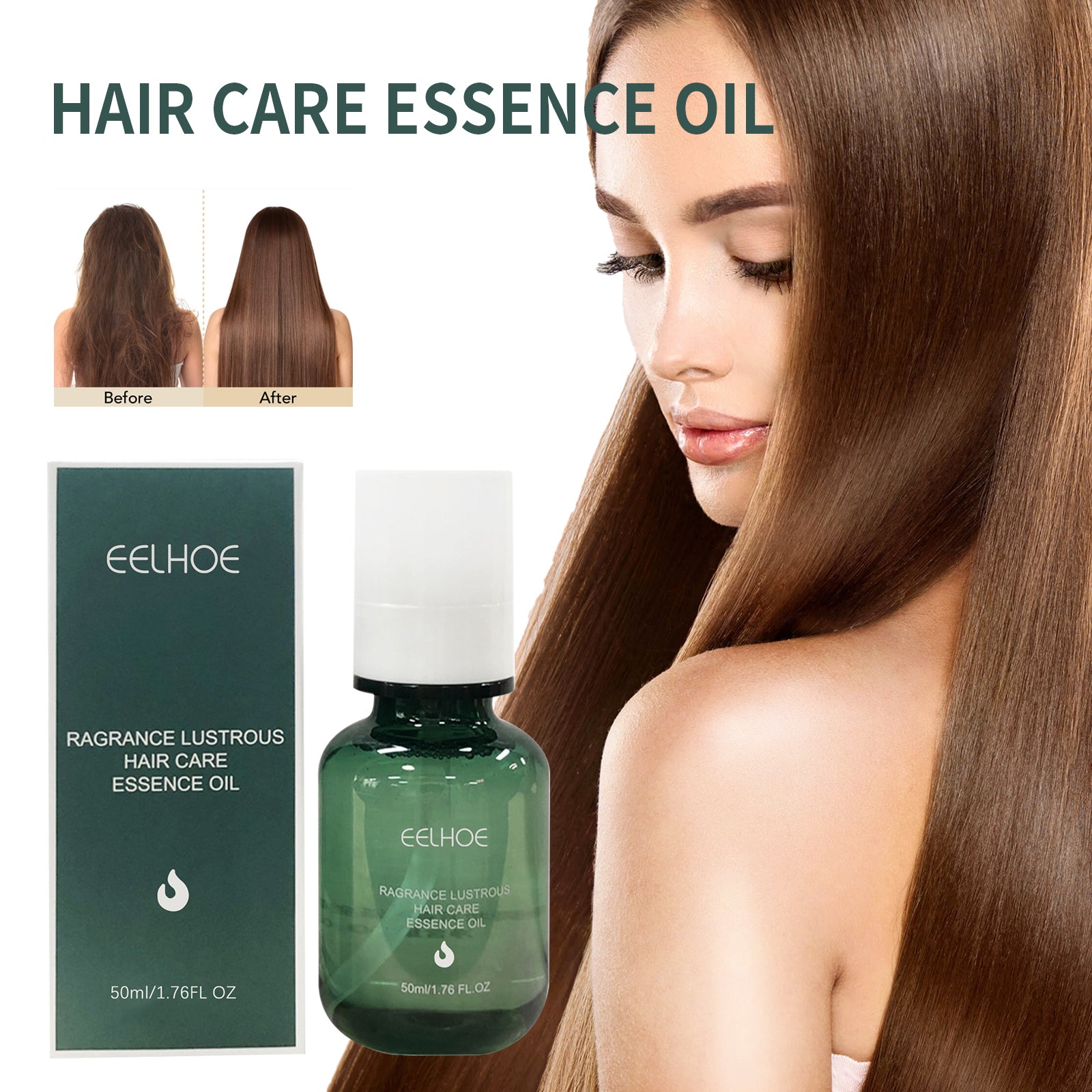 Hair Care Essential Oil, Repair Frizzy Split Ends Damaged Moisture Hair Soft And Strong Hair Care Essential Oil