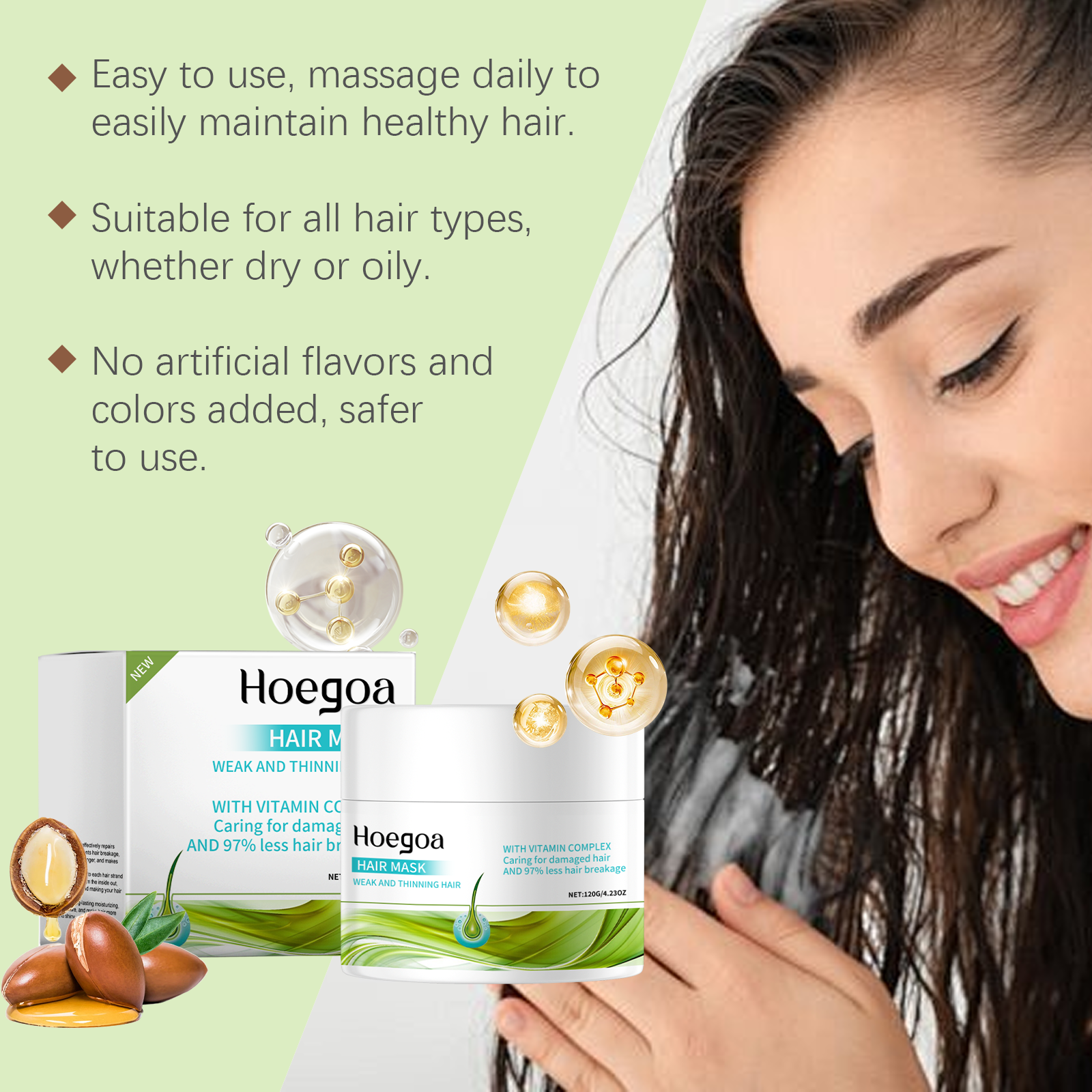 Nourishing Hair Mask Moisturizes And Moisturizes Hair, Fluffy, Soft, And Glossy Hair Mask