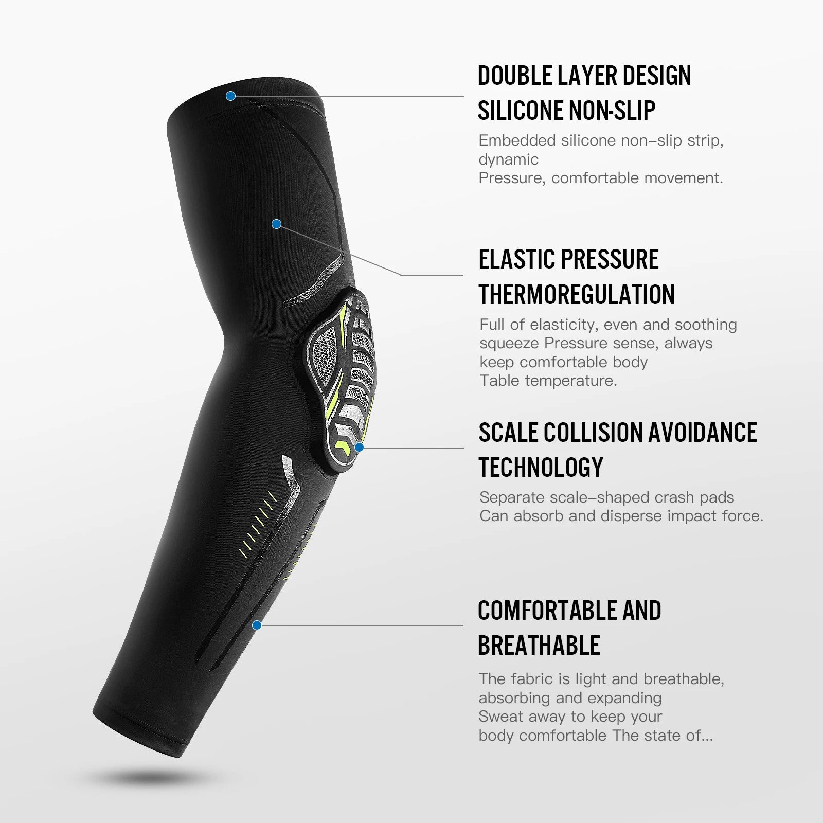 Honeycomb joint anti-collision basketball sports arm protection cycling outdoor running elbow protection