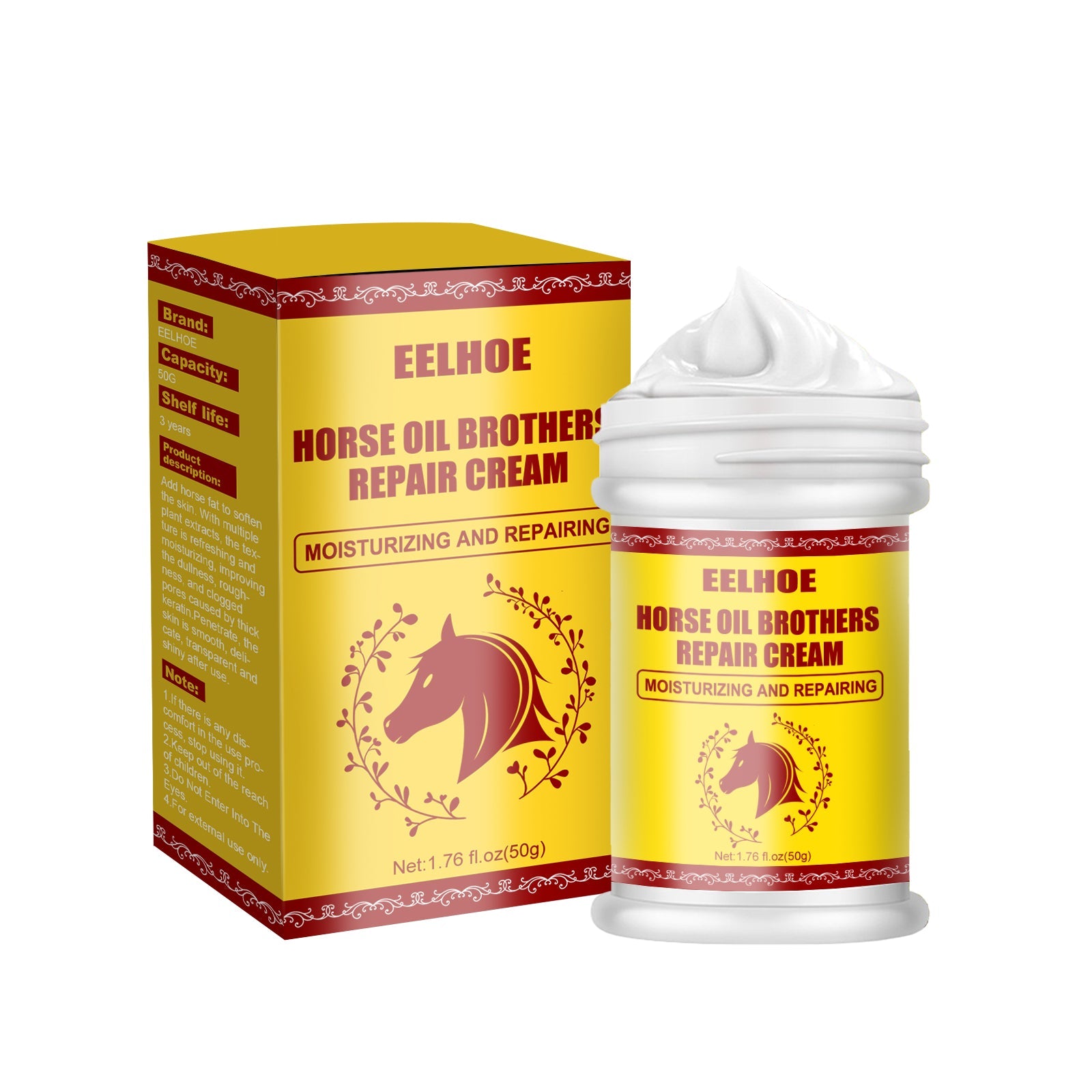 Horse Oil Hand And Foot Repair Cream, Chapped Skin Care Moisturizing And Anti-Peeling Repair Cream