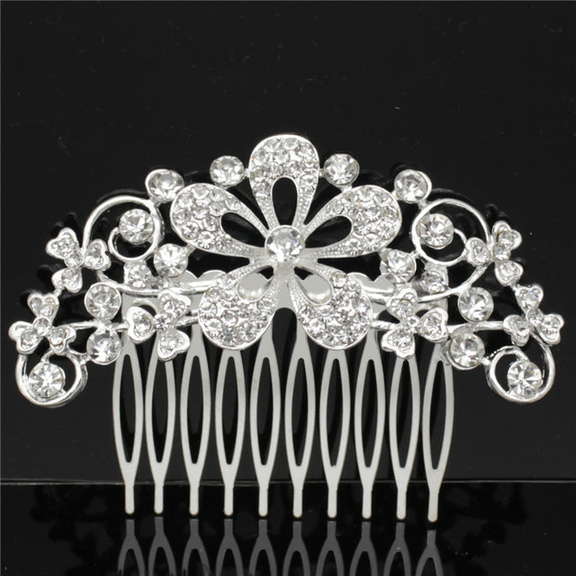 Wedding Dress Accessories Bridal Accessories Wedding Bridal Accessories Alloy Rhinestone Hair Combs Bridal Tiara