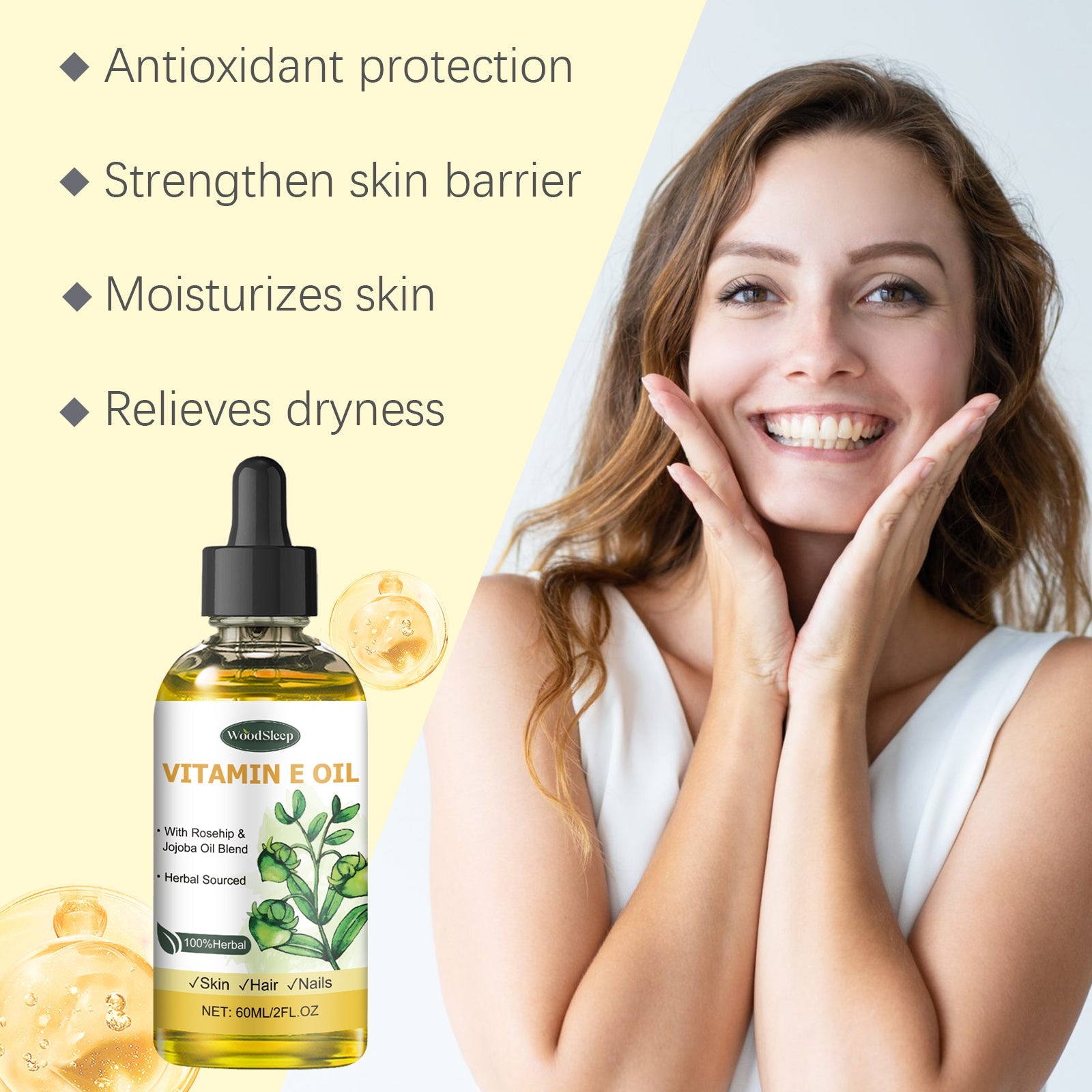 Skin Care Oil Vitamin E Moisturizes And Moisturizes Skin Daily Care Oil
